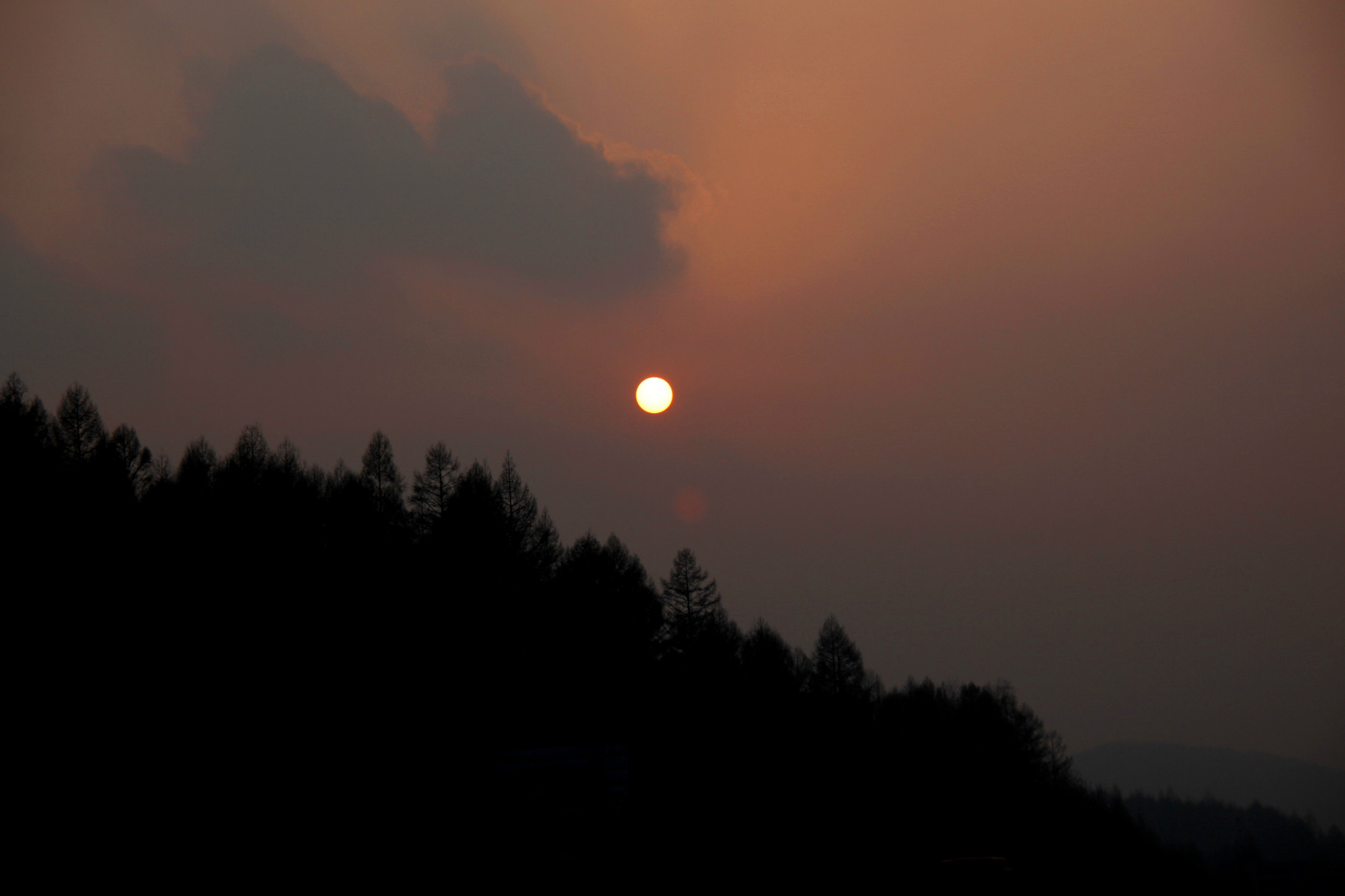 夕阳落山了