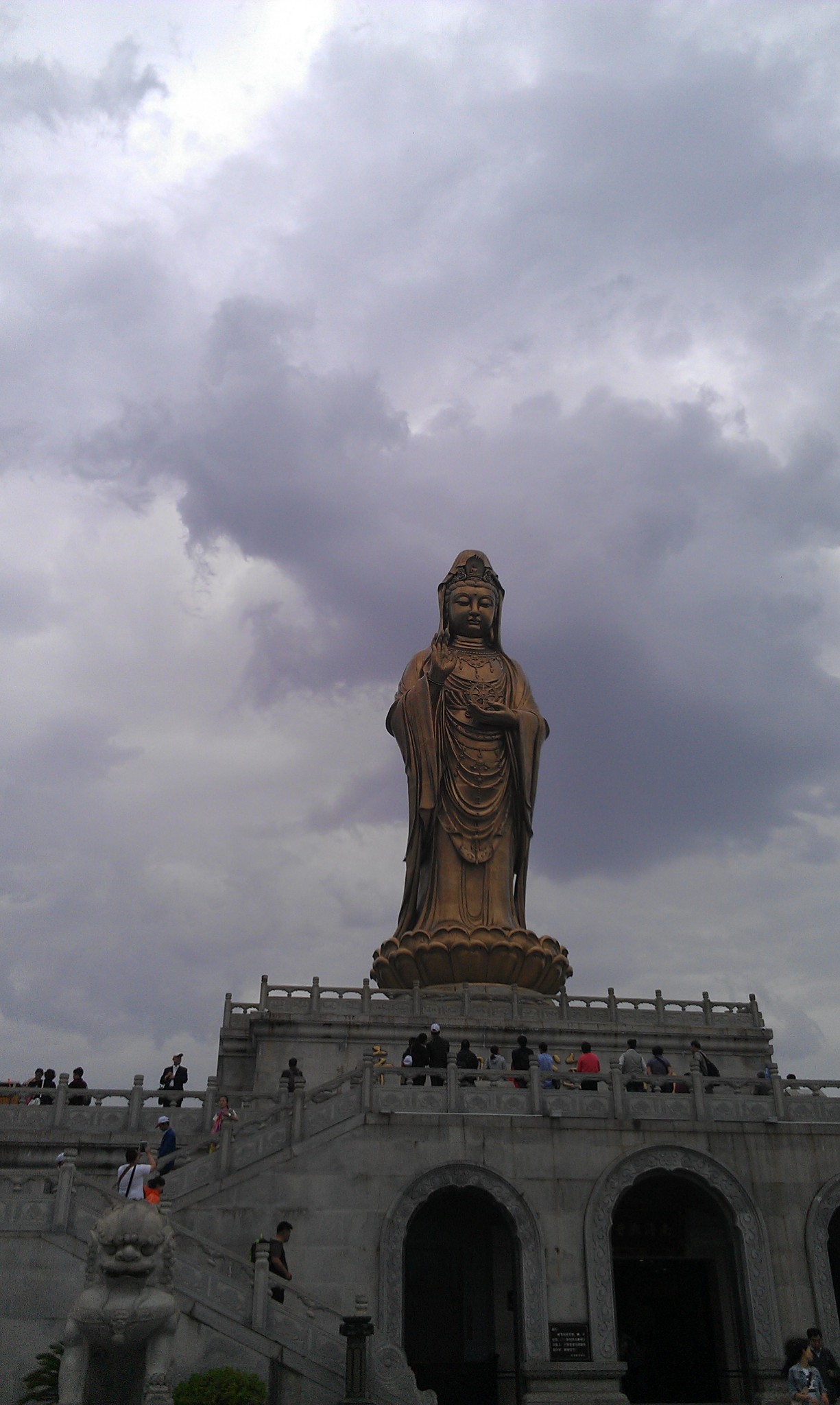 中国,浙江,普陀山,紫竹林景区,南海观音铜像,图片